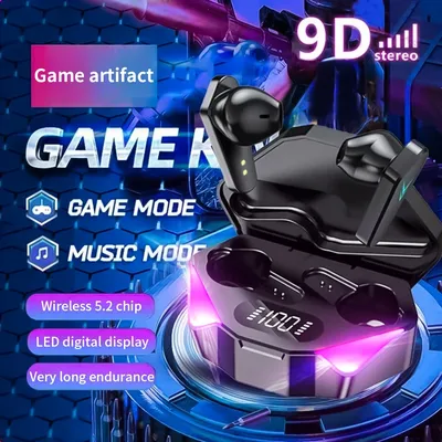 LED 배터리 디스플레이 및 충전기 케이스가 포함된 GREATWALL 무선 블루투스 헤드폰 HIFI 음질 음악 게임 스포츠 헤드폰